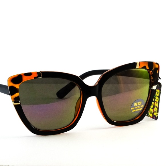 Accessories - Cat Eye Women Sunglasses - Black/Brown